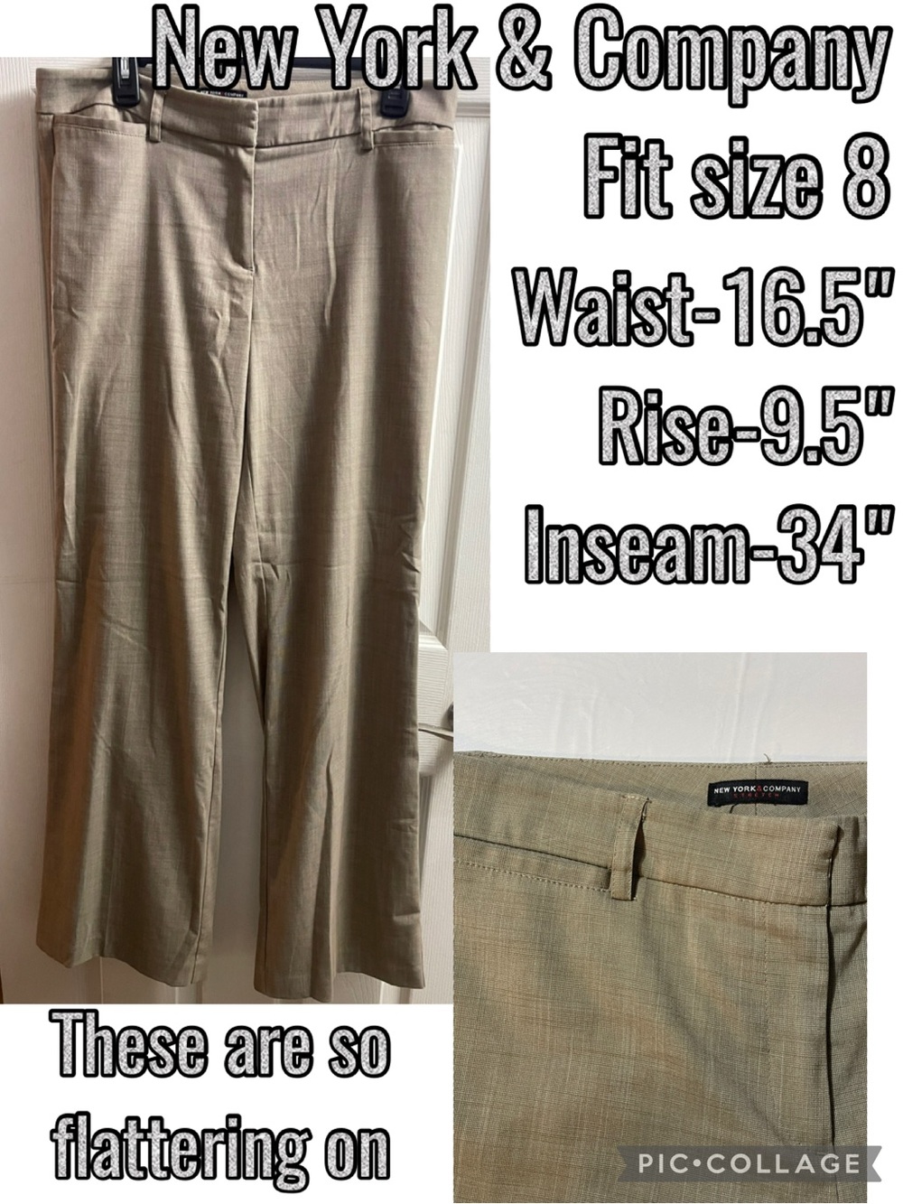 New York & Company Men's Light Tan Dress Pants